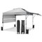 10 x 17.6 Waterproof 3 Heights Pop Up Canopy Tent with Silver Coating and Windproof Design, Dual Awnings